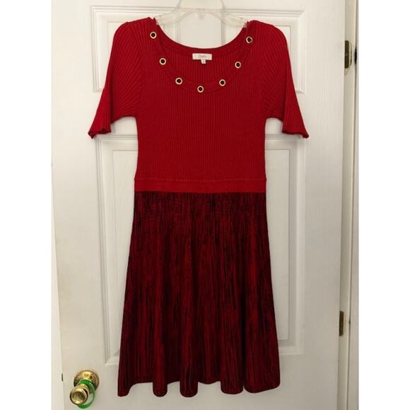 Candie's Dresses & Skirts - Flowy Red Knitted Dress By Candie's Size XLarge